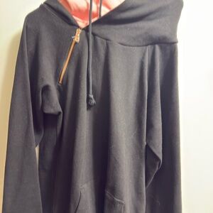 Michelle Mae Black and Pink Hoodie with Gold Accents